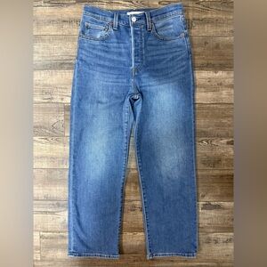 Levi's Premium Ribcage Straight Ankle Jeans 28.
